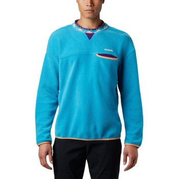 Columbia Wapitoo Fleece, Pullover Azules Para Hombre | 957084-XNF